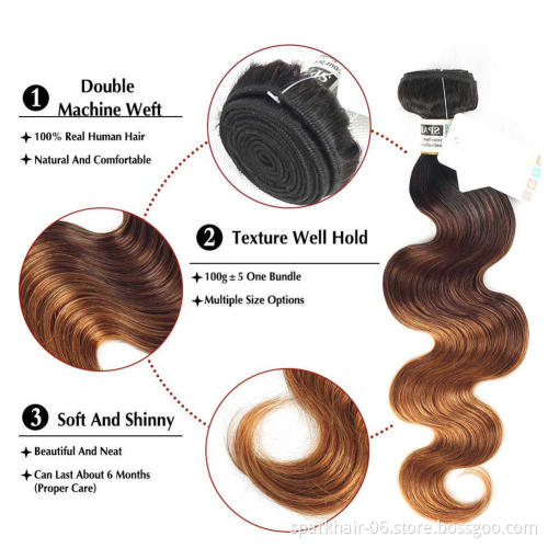 Body Wave Brazilian Human Hair Bundles With 4x4 Lace Closure Body Wave ombre color cheap bundles virgin human hair hair